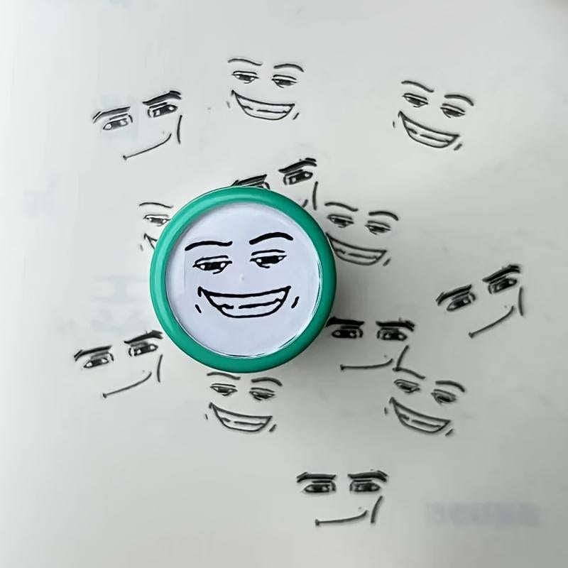 Emoji Pattern Stamp, 1 Count Cute Funny Emoji Stamp, Office Stationery & Supplies for Daily Office Use, Reusable Sticker Label & Instruction Seals, Emoji Stickers, Custom Sticker, Rubber Stamp
