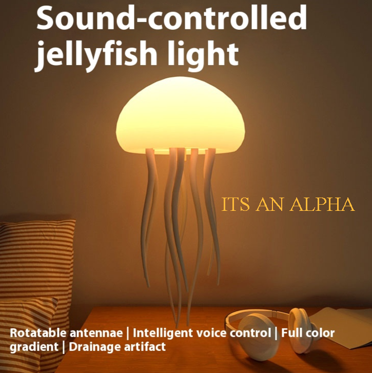 Jellyfish Mood Lamp LED Jellyfish Night Light Portable Jellyfish Lamp Jellyfish Decorations Smart Table Lamp for Bedside Desk