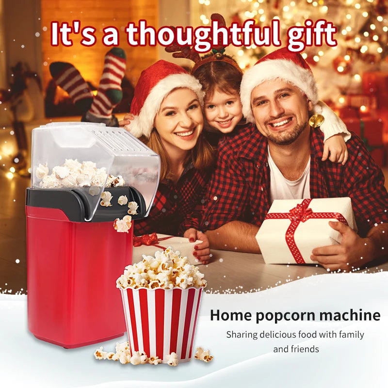 Automatic Kitchen Portable Fast Popcorn Maker 1200W Electric Hot Air Mini Popcorn Popper Maker Machine with Top Cover