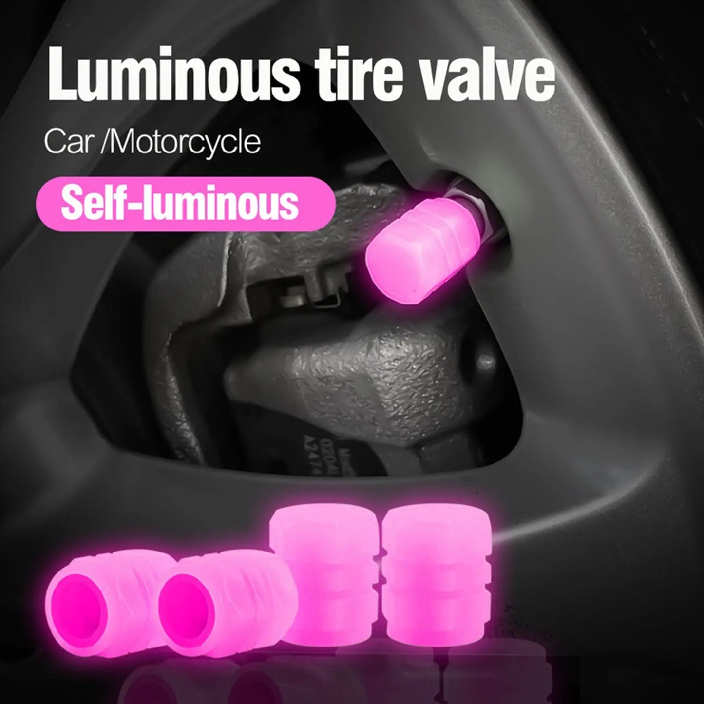 Luminous Valve Helmet Fluorescent Green Blue Night Glowing Car Motorcycle Bicycle Wheel Styling Tyre Hub Luminous Decorate