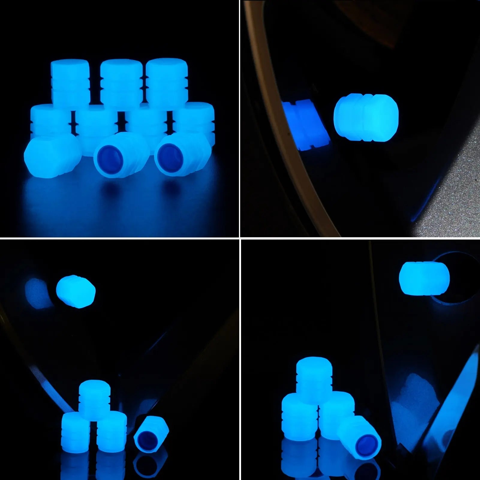 Luminous Valve Helmet Fluorescent Green Blue Night Glowing Car Motorcycle Bicycle Wheel Styling Tyre Hub Luminous Decorate