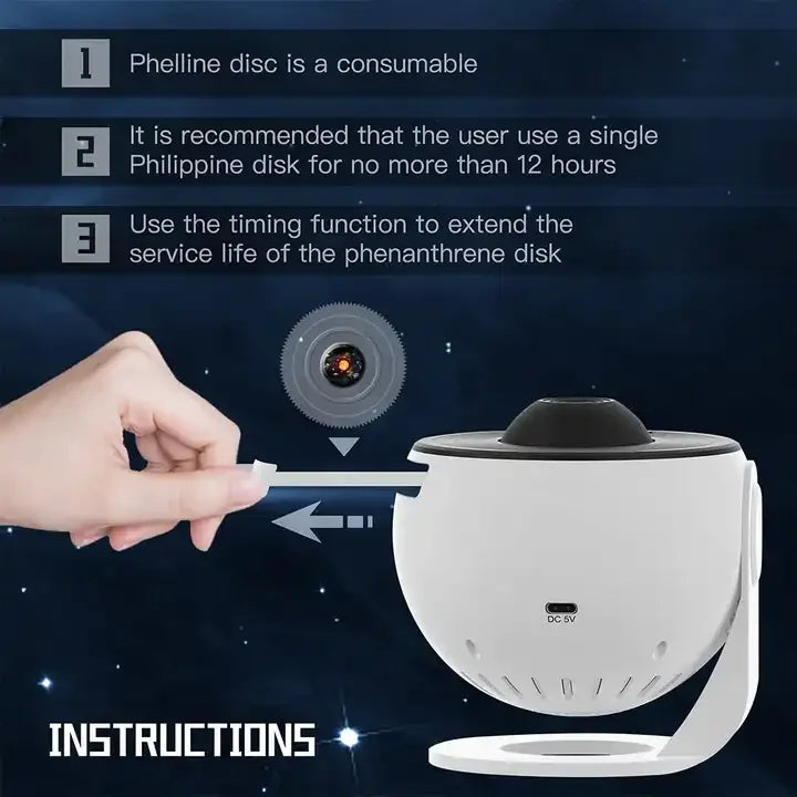 12 in 1 Planetarium Galaxy Star Projector Rotating Nebula Projector Lamp Timed Starry Night Light for Kids Bedroom Decor