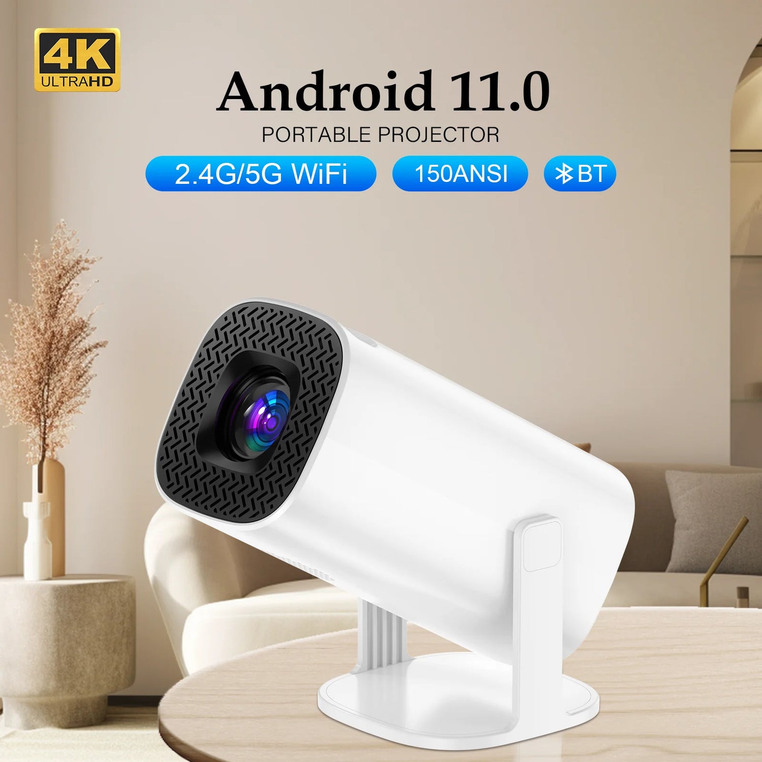 Factory Original P30 Smart Projectors Portable 4K WIFI Outdoors Mini Home Theater HD LCD Projector