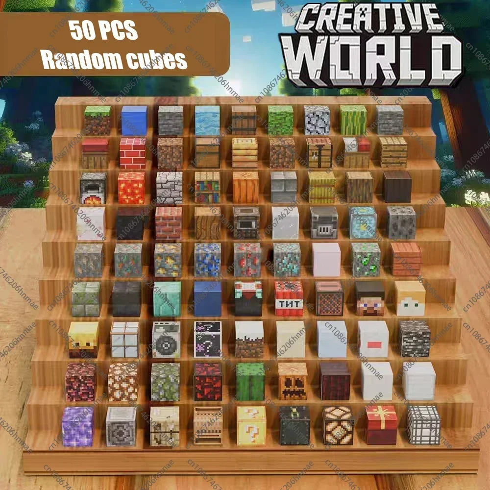 Magnetic Building Blocks Mine World Magnet Cube for Boys Girls Kids Ages 3+ DIY Stacking Construction Set Educate Sensory Toys