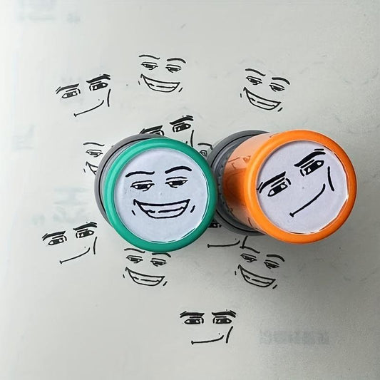 Emoji Pattern Stamp, 1 Count Cute Funny Emoji Stamp, Office Stationery & Supplies for Daily Office Use, Reusable Sticker Label & Instruction Seals, Emoji Stickers, Custom Sticker, Rubber Stamp